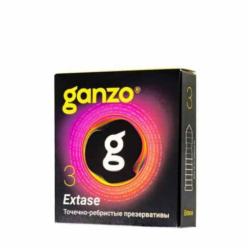 Презервативы точечно-ребристые Ganzo Extase, 3 шт