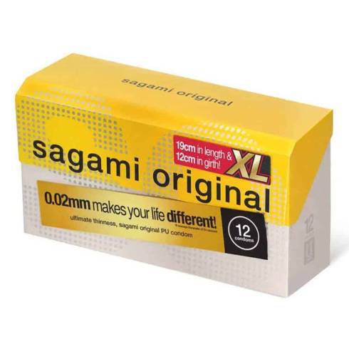 Полиуретановые презервативы Sagami Original 0.02, XL, 12 шт
