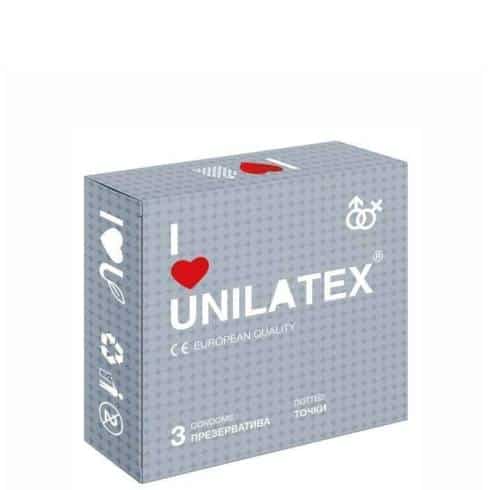 Презервативы рельефные с точками Unilatex, 3 шт