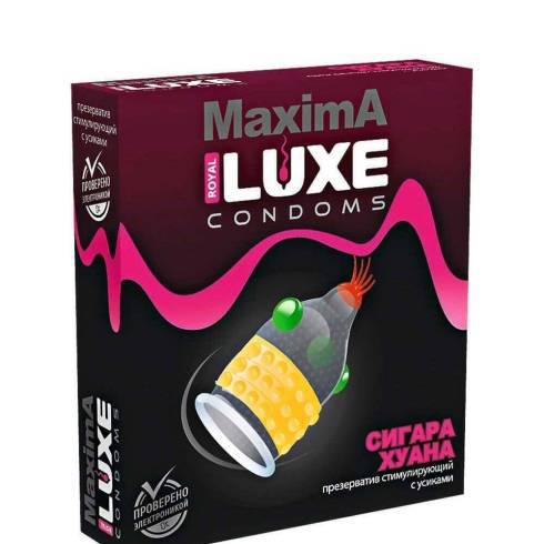 Презерватив Luxe Maxima Сигара Хуана с усиками и шариками, 1 шт