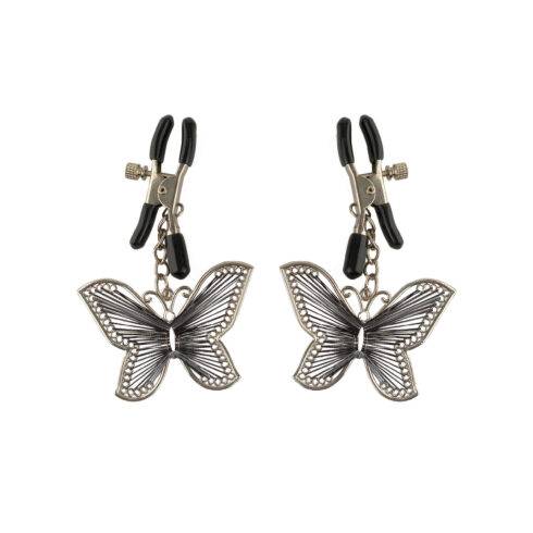 Зажимы на соски PipeDream Butterfly Nipple Clamps, серебристый