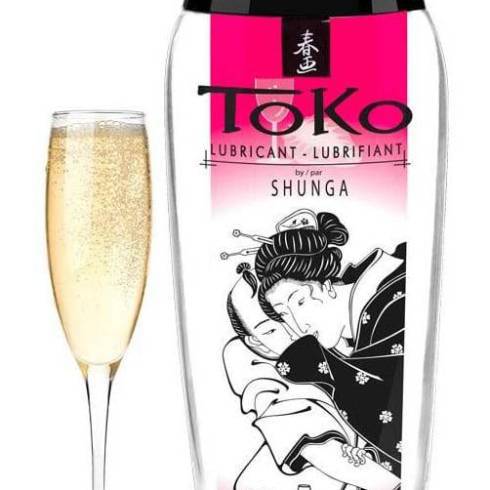 Оральный лубрикант Shunga Toko Aroma Клубника с шампанским на водной основе, 165 мл
