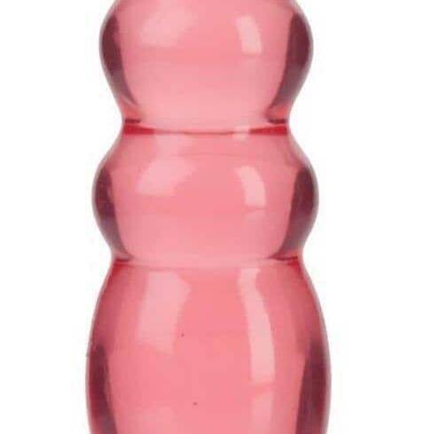 Анальная ёлочка Doc Johnson Crystal Jellies Delight, розовый