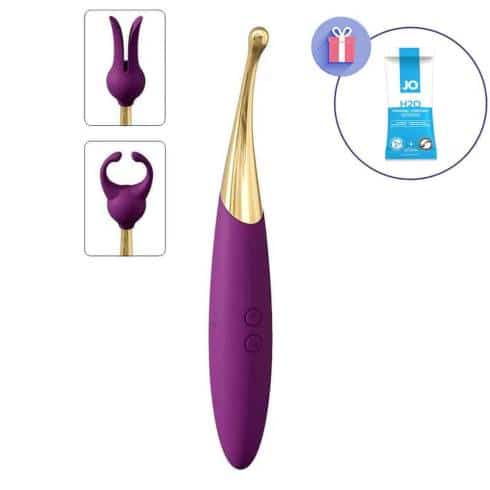 Точечный двухсторонний вибратор Svakom Beatrice с насадками, фиолетовый