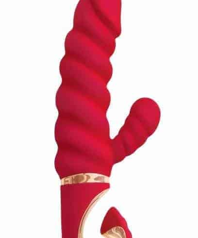 Вибратор-кролик Gvibe Gcandy Mini рельефный, красный