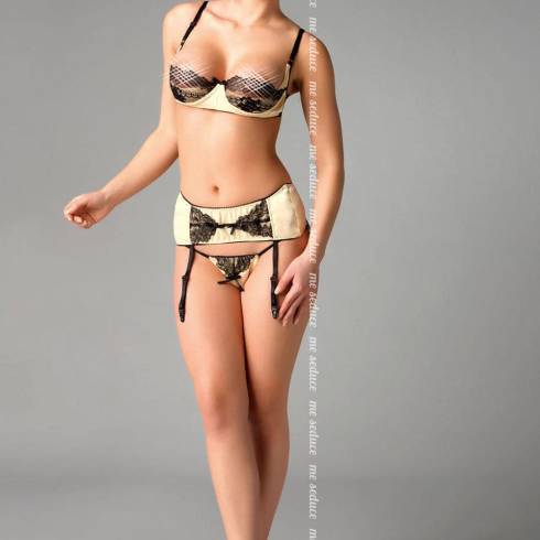 Комплект Goldie set: Бюст, пояс и стринги S/M