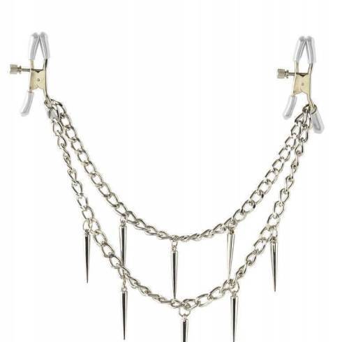 Зажимы для сосков PipeDream Rock Hard Nipple Clamps, серебристые