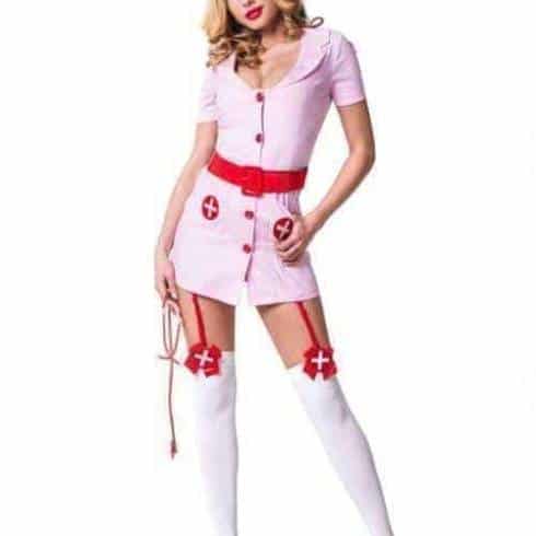 Костюм Le Frivole Похотливая медсестра розовый, S/M
