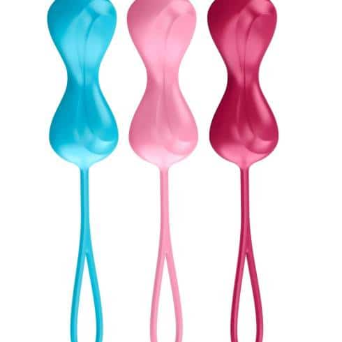 Набор вагинальных шариков Satisfyer Power Balls с переменным центром тяжести, разноцветные