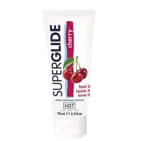 Оральный гель-лубрикант Hot Superglide Вишня на водной основе, 75 мл