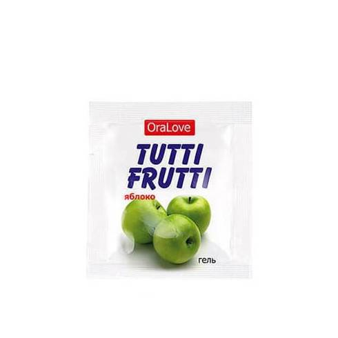Оральная гель-смазка Bioritm Tutti-Frutti OraLove Яблоко на водной основе, 4 мл