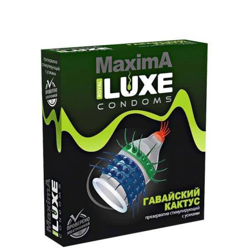 Презерватив Luxe Maxima Гавайский кактус с усиками, 1 шт
