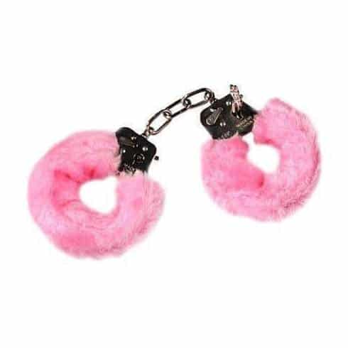Наручники с мехом Seven Creations Love Cuffs, розовые