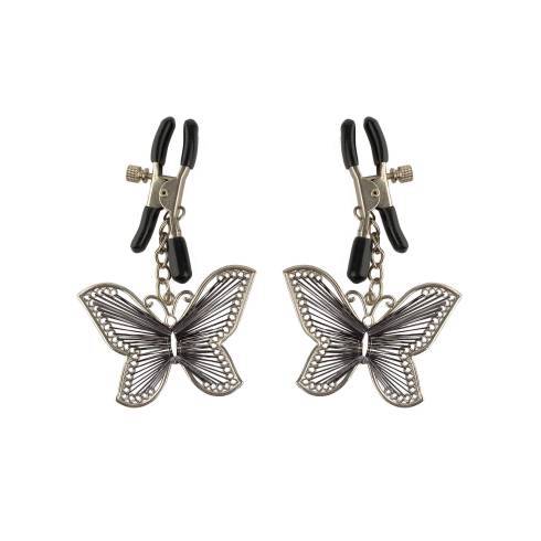Зажимы на соски PipeDream Butterfly Nipple Clamps, серебристый
