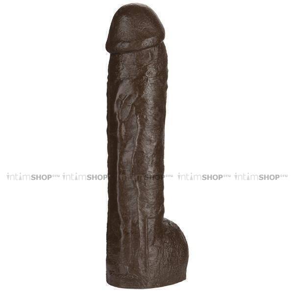 Фаллоимитатор-насадка для страпона Doc Johnson Hung 31 см, коричневая