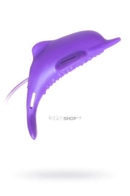 Стимулятор клитора Strap-On Vibr. Dolphin Purple - Seven Creations