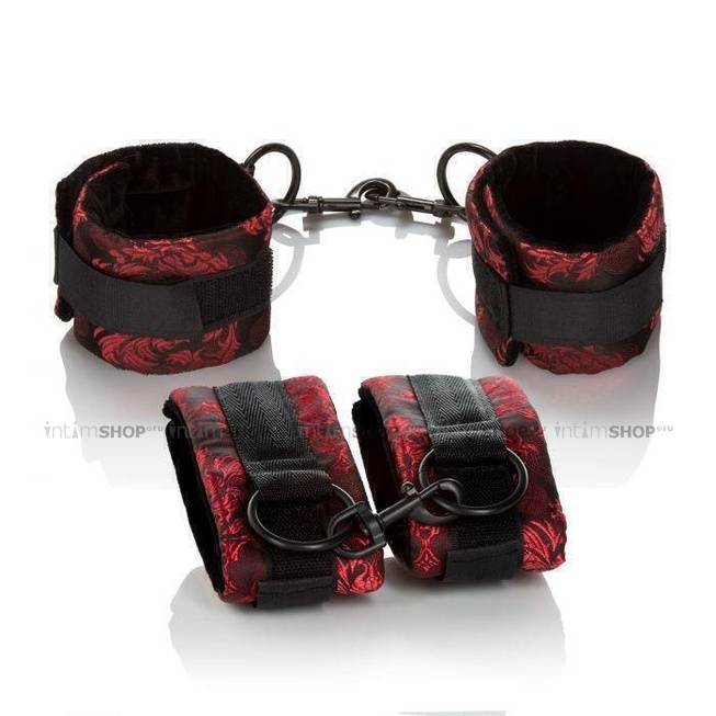 Фиксация для рук и ног CalExotics Scandal Universal Cuffs Set, красный