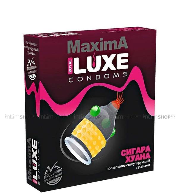 Презерватив Luxe Maxima Сигара Хуана с усиками и шариками, 1 шт