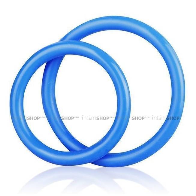 Силиконовые кольца Silicone Cock Ring Set, голубые