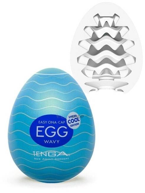 Мастурбатор Tenga Egg Wavy Special Cool Edition, голубой