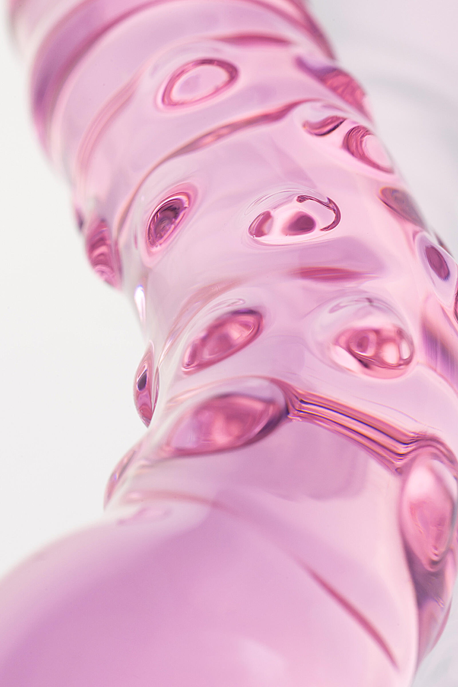 Двусторонний стимулятор Sexus Glass 20.5 см, розовый