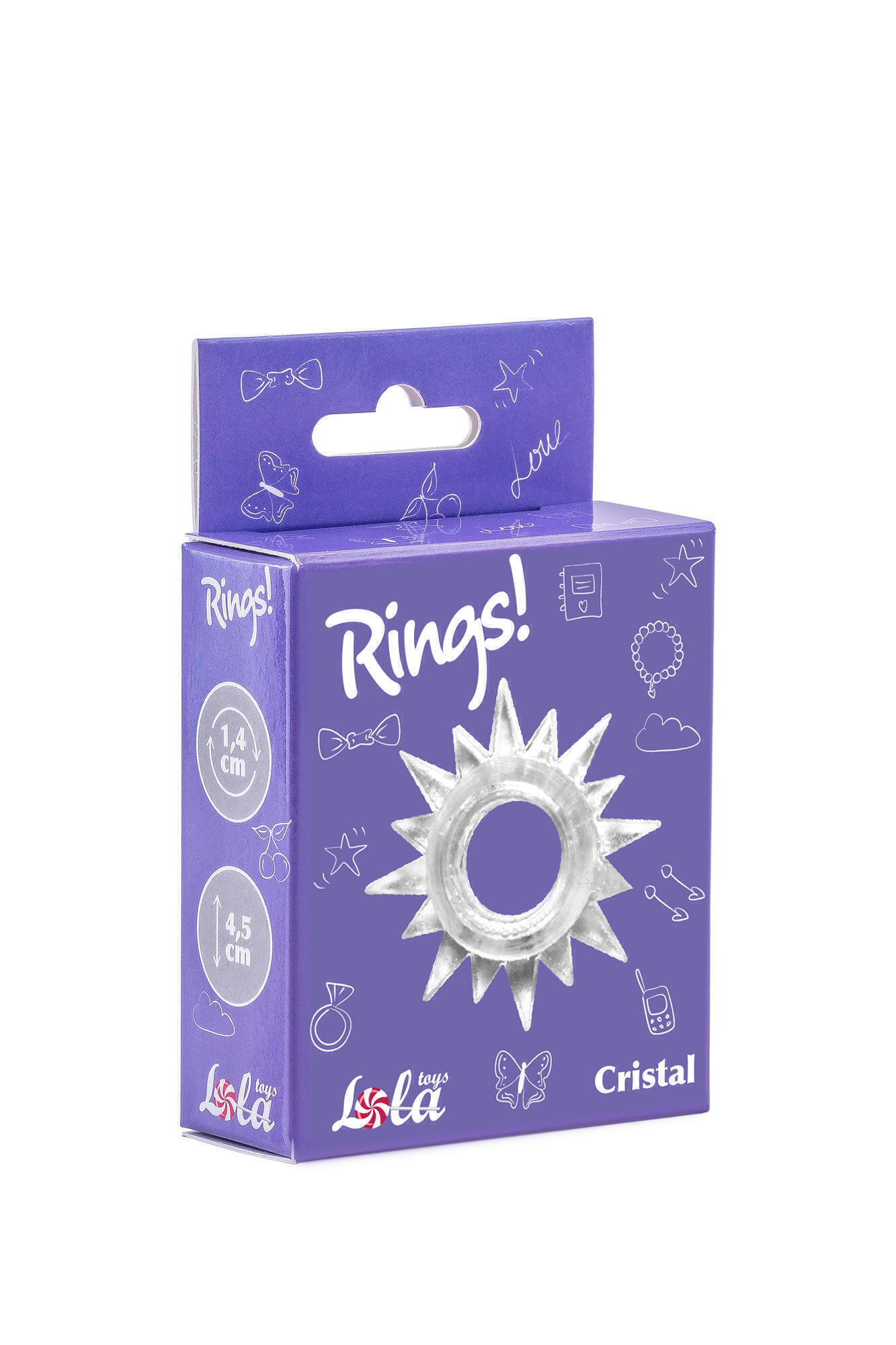 Эрекционное кольцо Lola Toys Rings Cristal, бесцветное