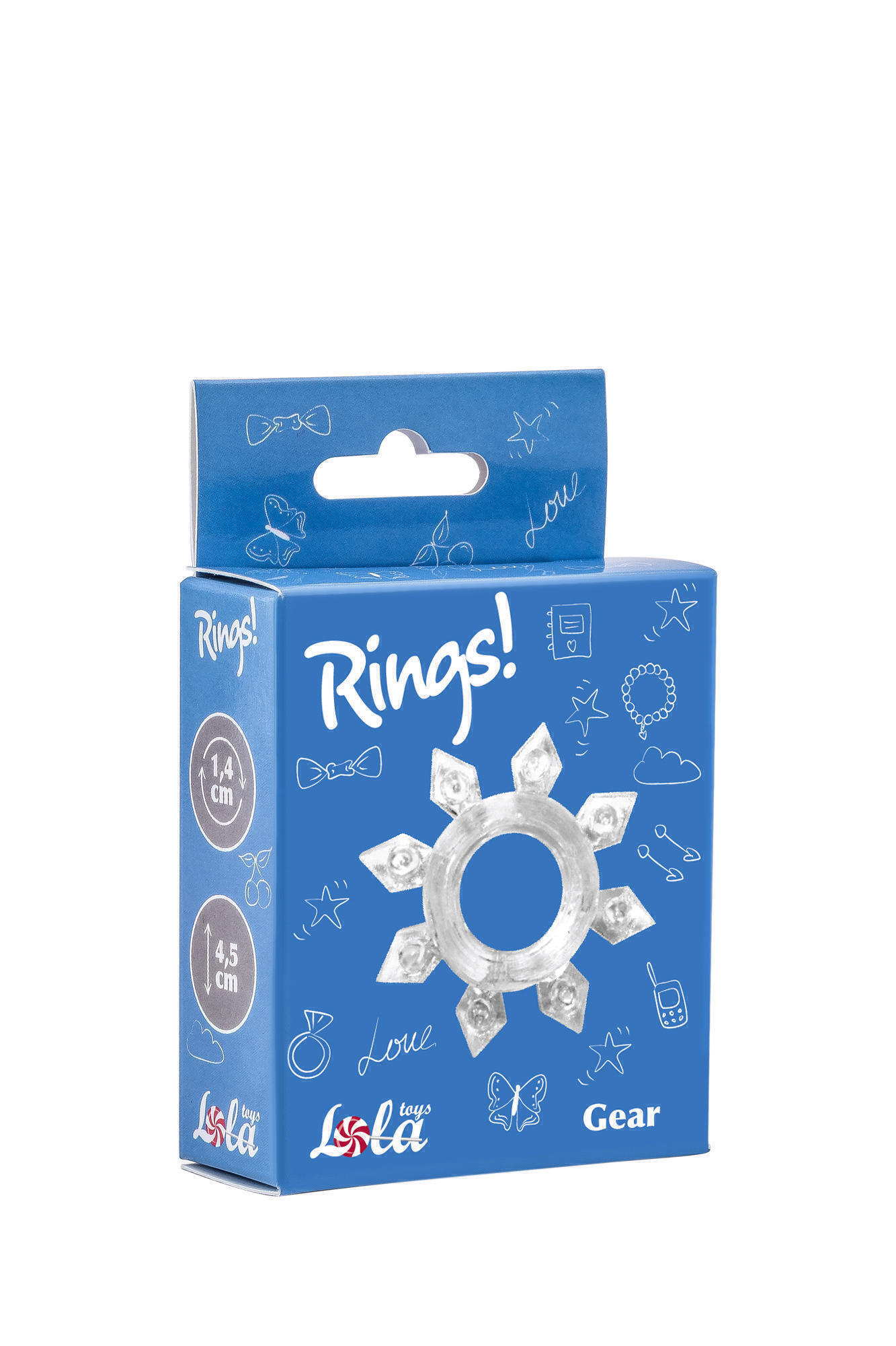 Эрекционное кольцо Rings Gear, бесцветное