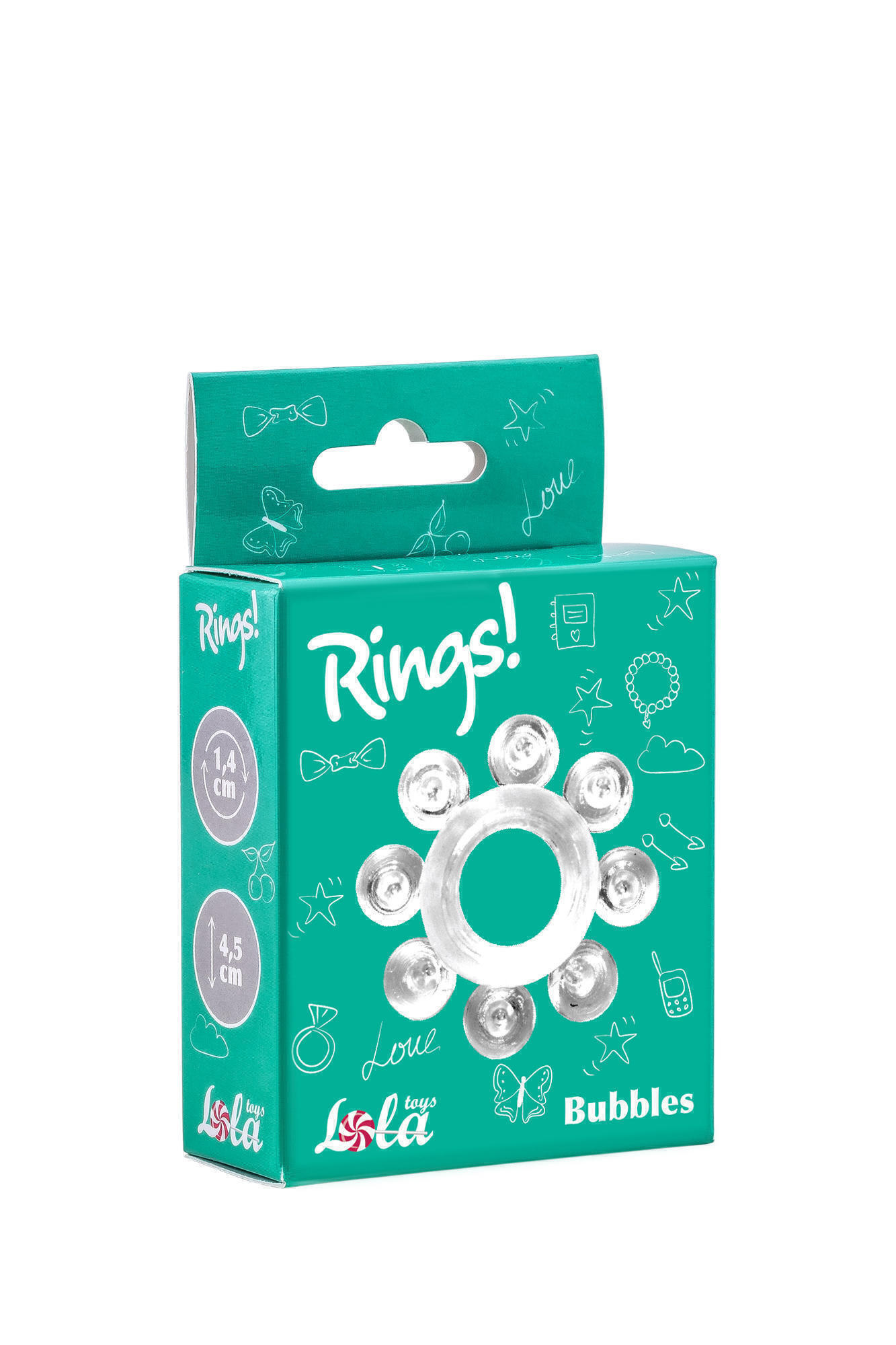 Эрекционное кольцо Lola Toys Rings Bubbles, бесцветное