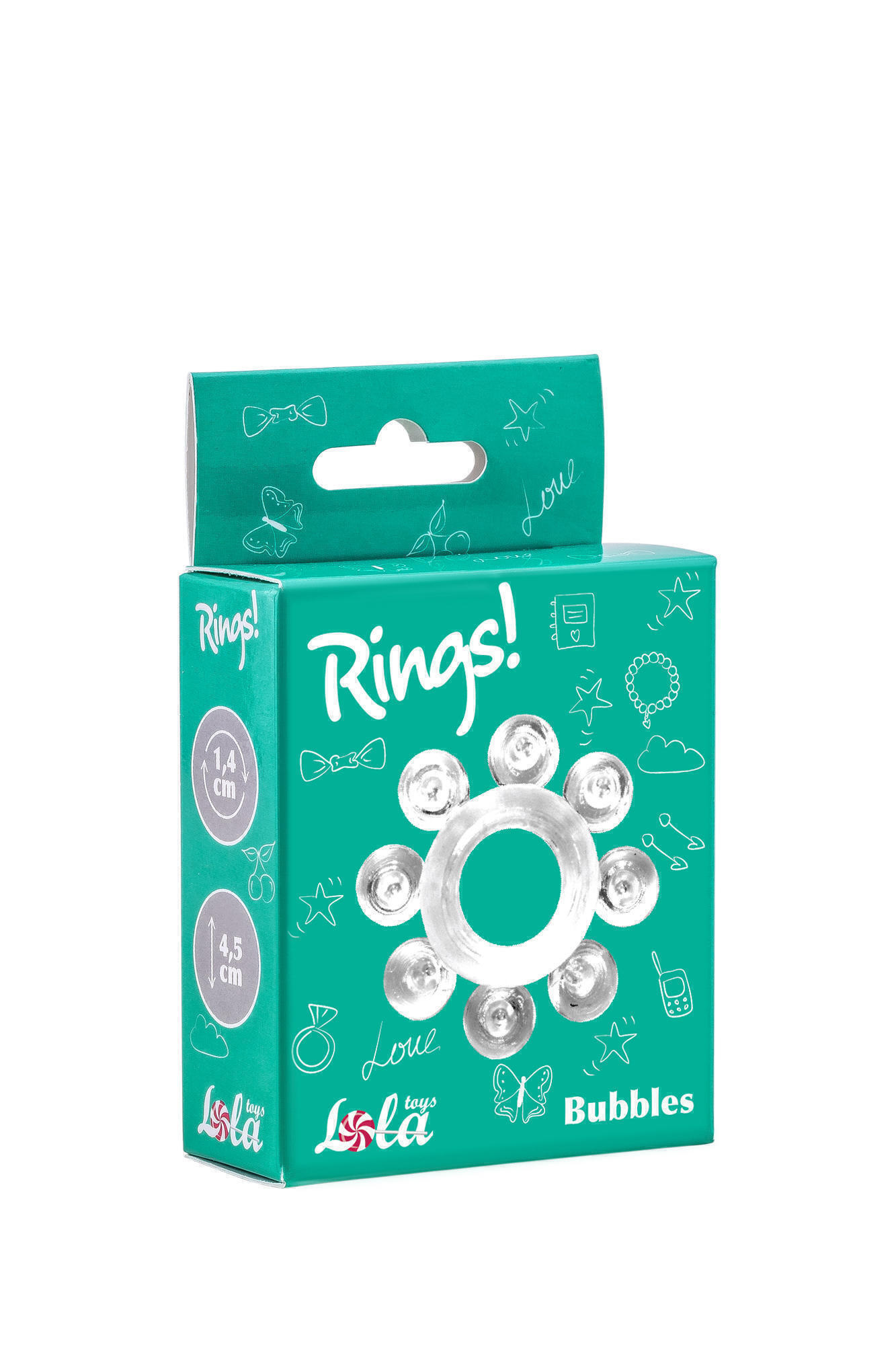 Эрекционное кольцо Lola Games Rings Bubbles, бесцветное