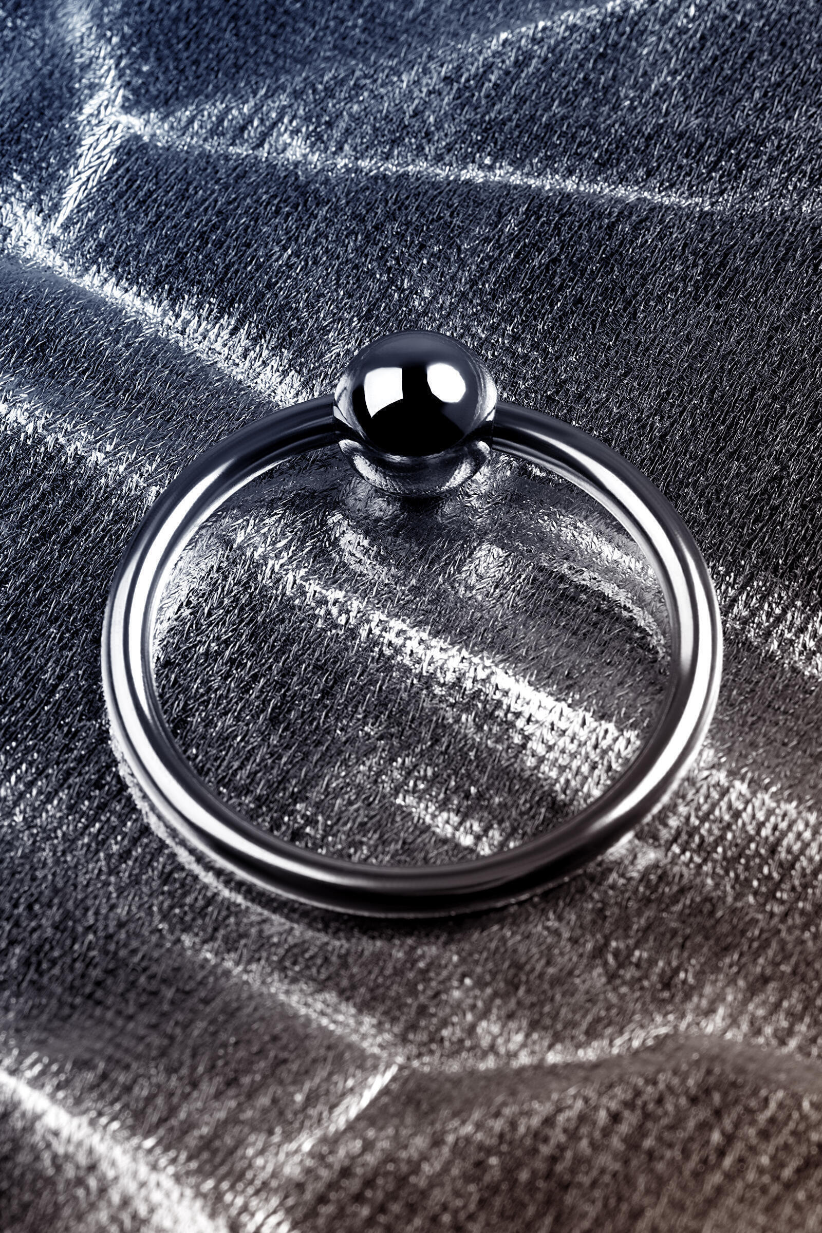 Кольцо на головку пениса Toyfa Metal, серебристое, размер S