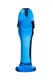 Анальный фаллоимитатор Sexus Glass, синий, 13 см