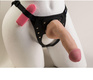 Вибрострапон с поясом LoveToy Harness (043823), телесный, 20.5 см