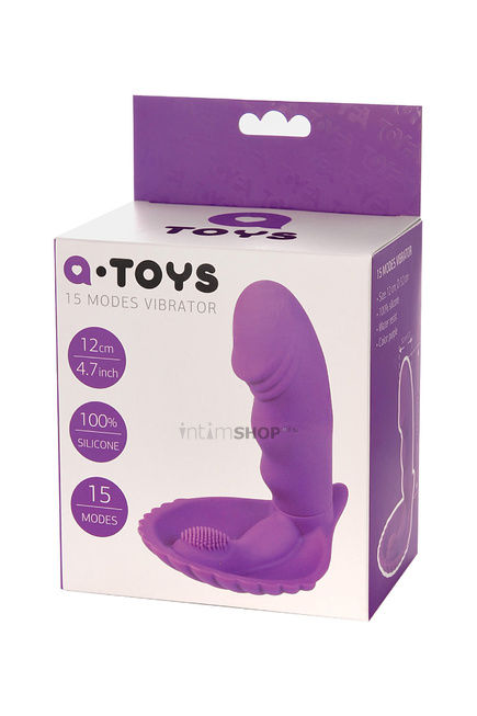 Вагинально-клиторальный стимулятор Toyfa A-Toys, фиолетовый - фото 2
