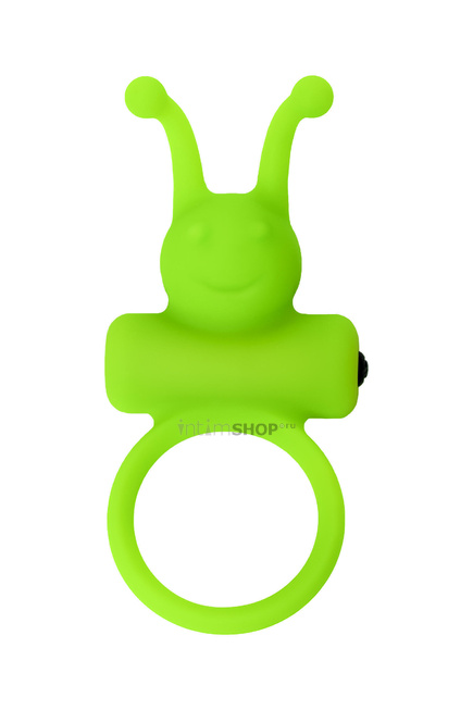 Виброкольцо на пенис Toyfa A-Toys, 9 см, зеленый - фото 3