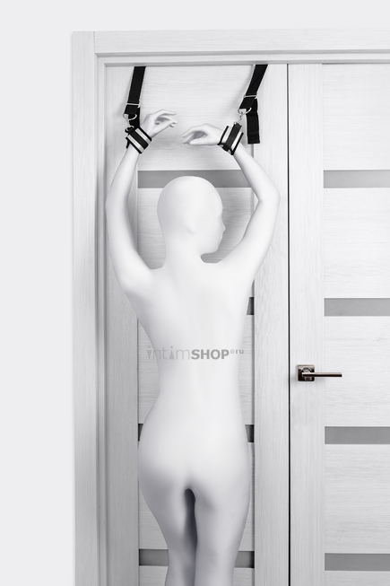 Подвесные наручники на дверь Anonymo by TOYFA, черные с серебристым - фото 4