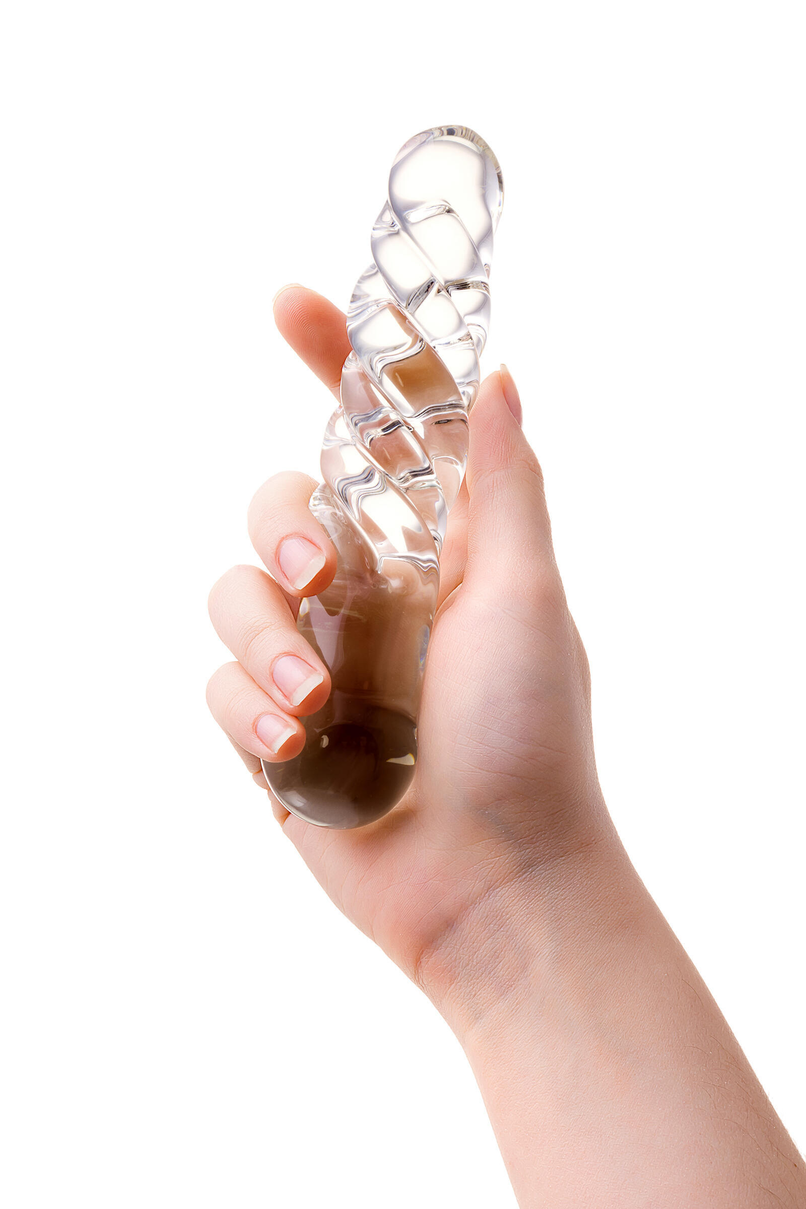 Фаллоимитатор Sexus Glass двусторонний, бесцветный, 16 см