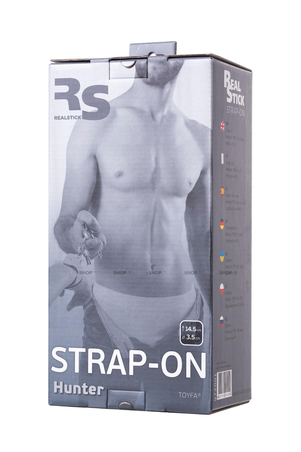 Страпон на креплении Toyfа RealStick Strap-On Hunter, TPR, телесный, 14,5 см