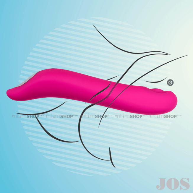 Стимулятор 2 в 1: с пульсацией и вакуум-волновой стимуляцией JOS Oscar, розовый, 20,5 см от IntimShop