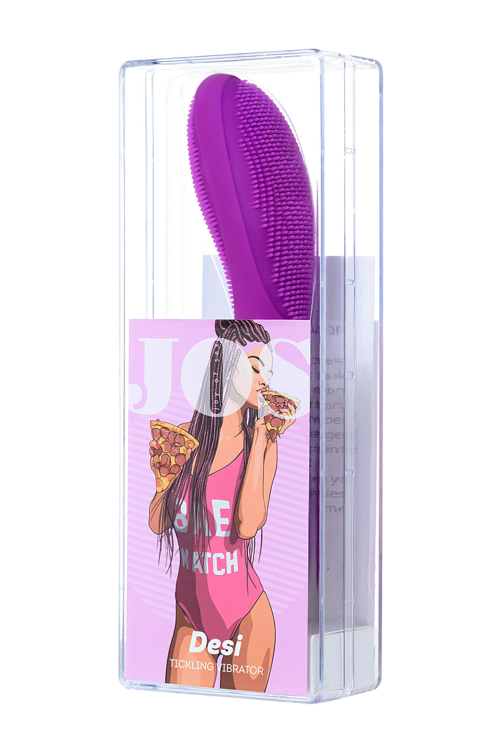 Вибратор с ресничками JOS DESI, фиолетовый, 18,5 см