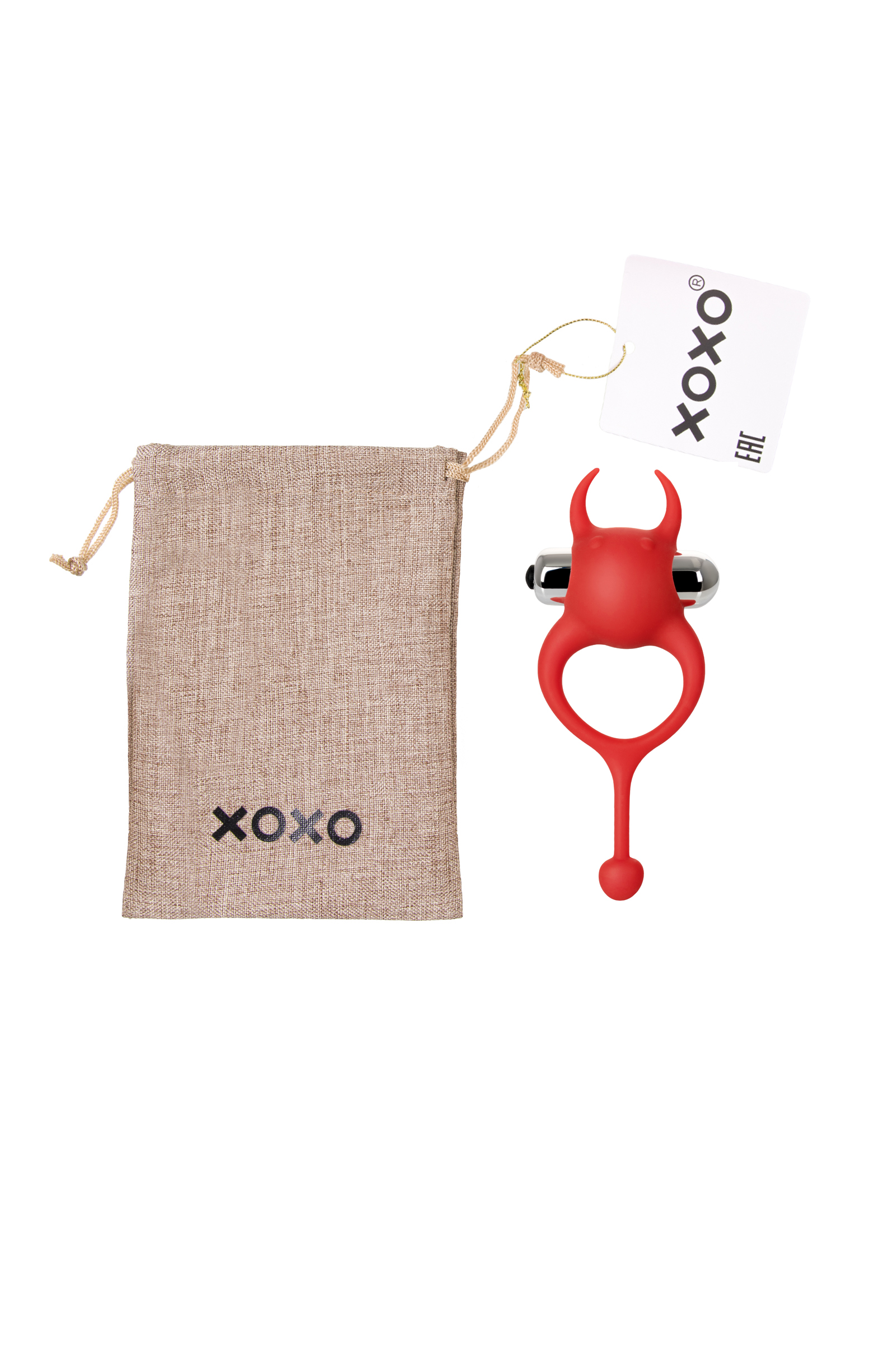 Мешочек XOXO для хранения секс-игрушек 18 см, коричневый