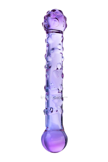 фото Фаллоимитатор Sexus Glass двусторонний, сиреневый, 19,5 см