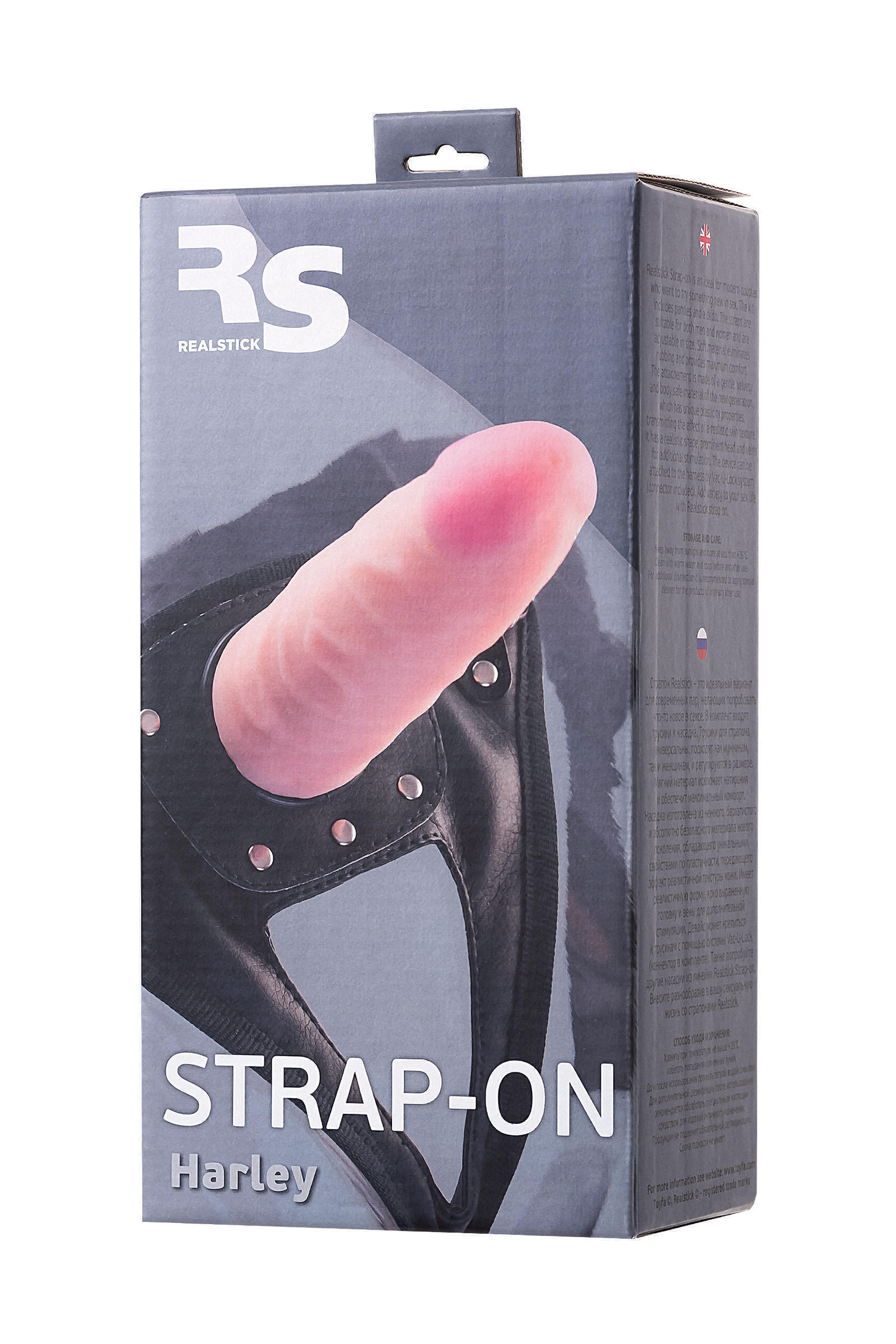 Страпон на креплении Toyfа RealStick Strap-On Harley, TPR, телесный, 17,3 см