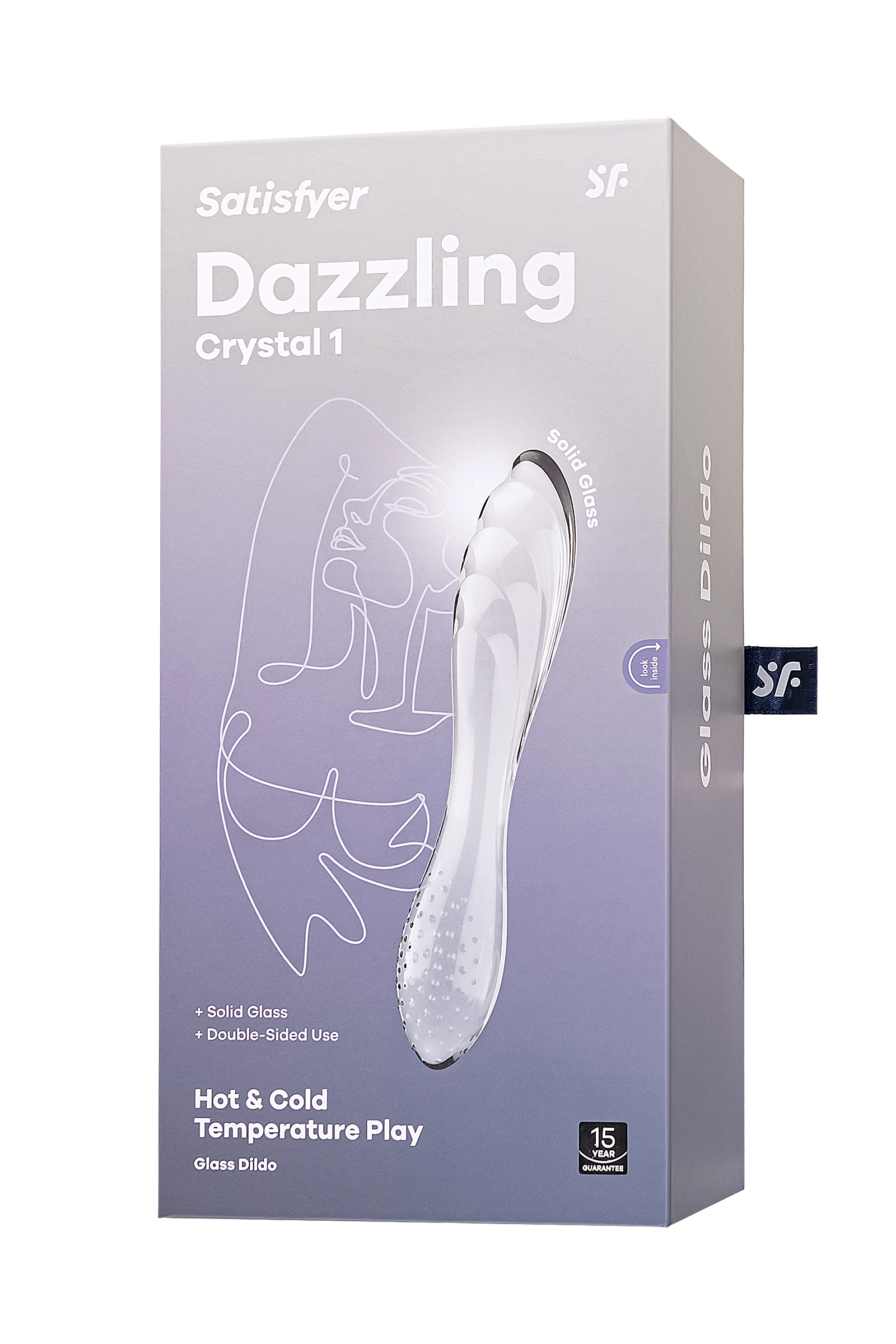 Двусторонний стимулятор Satisfyer Dazzling Crystal 1 18.5 см, бесцветный