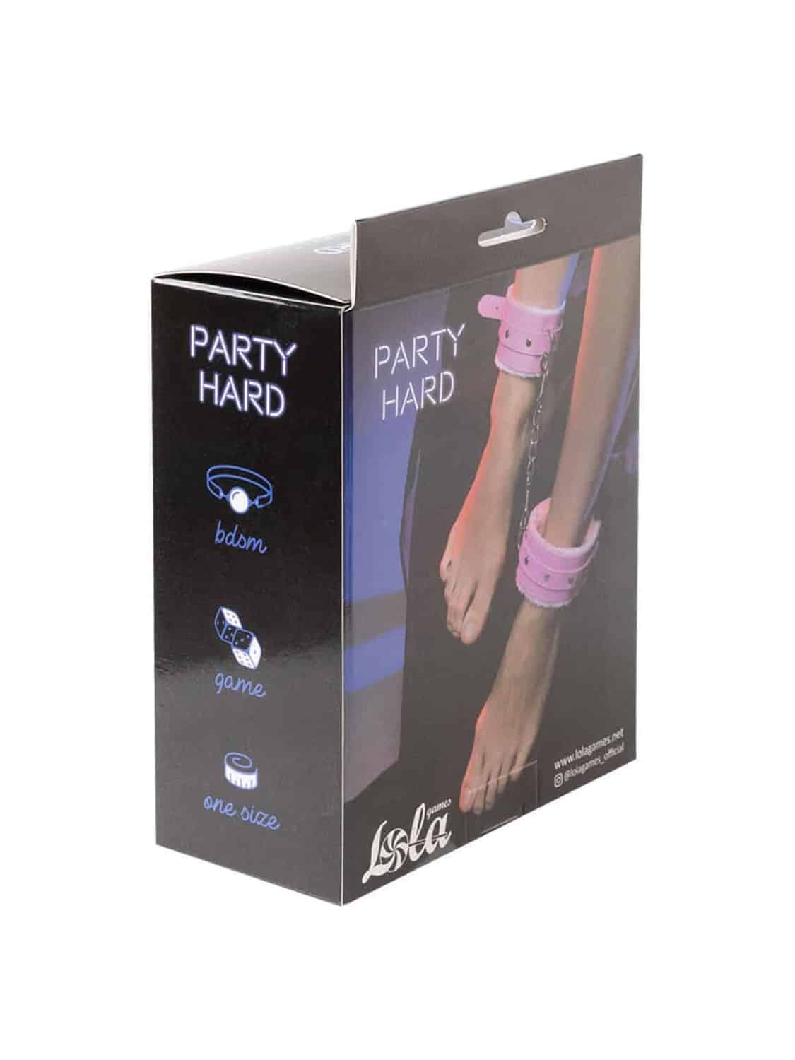 Наножники Lola Games Party Hard Eternity с мехом, розовые