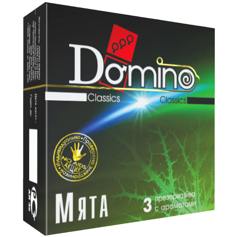 Презервативы Domino Classic Мята, 3 шт