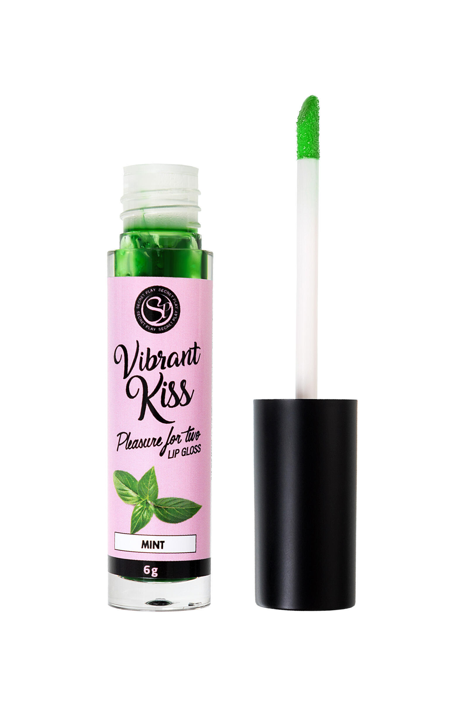 Блеск для губ с эффектом вибрации Secret Play Vibrant Kiss Мята, 6 г