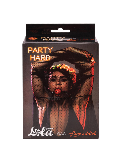 Кляп Party Hard Love Addict Red Lola Games Party Hard от IntimShop