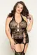 Костюм-сетка и стринги Candy Girl Kandy черные, 2XL