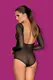 Боди Obsessive B 124 teddy, Чёрный, S/M