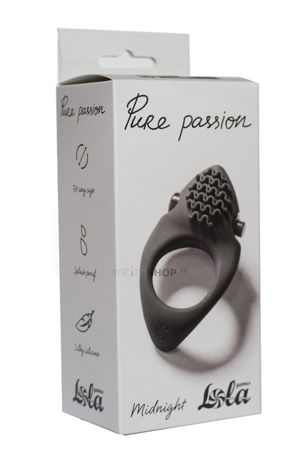 Эрекционное виброкольцо Pure Passion Midnight, чёрный от IntimShop
